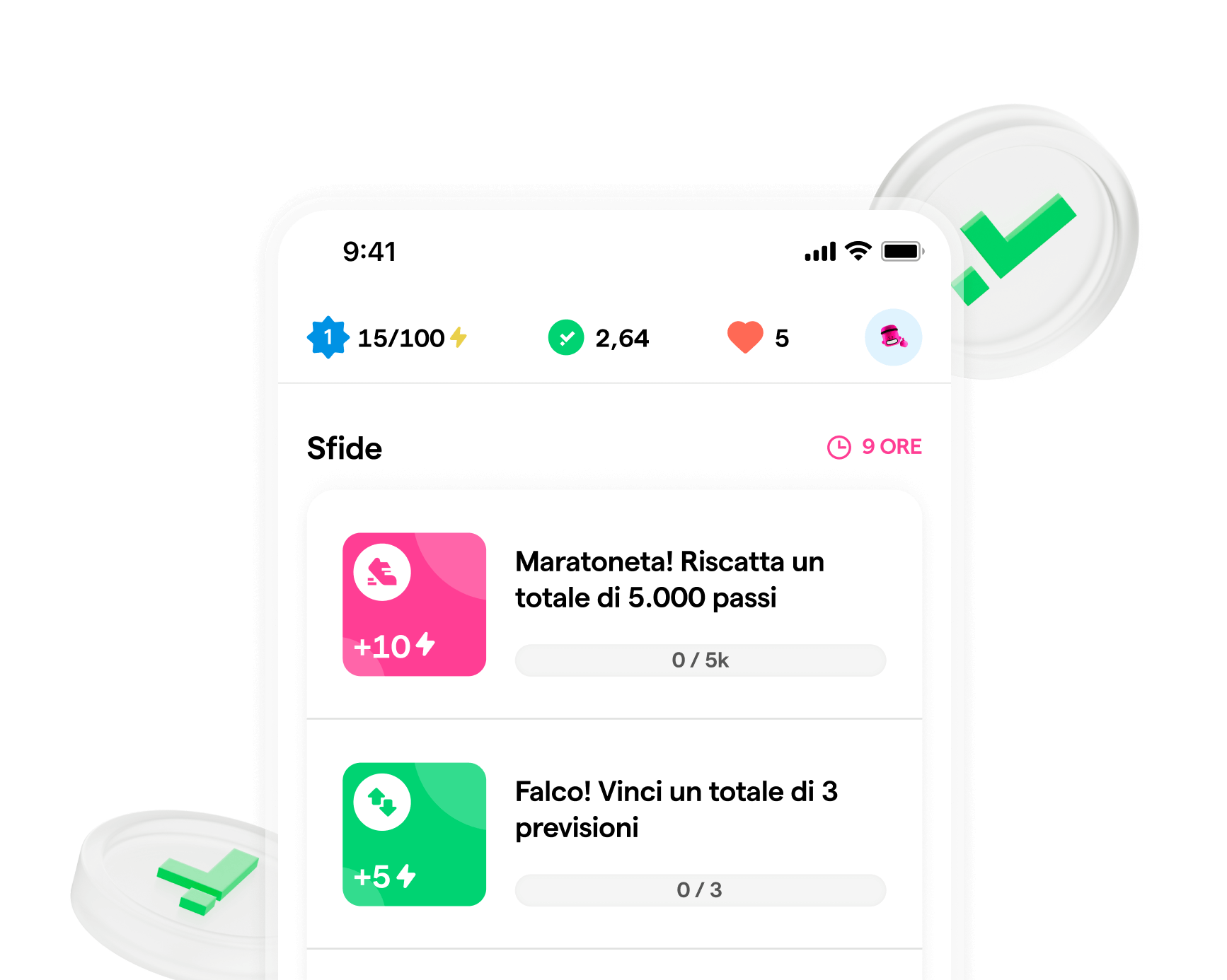 schermata sfide young platform step