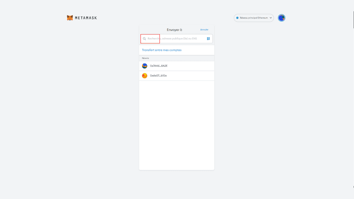 Comment copier ton adresse de wallet sur Metamask