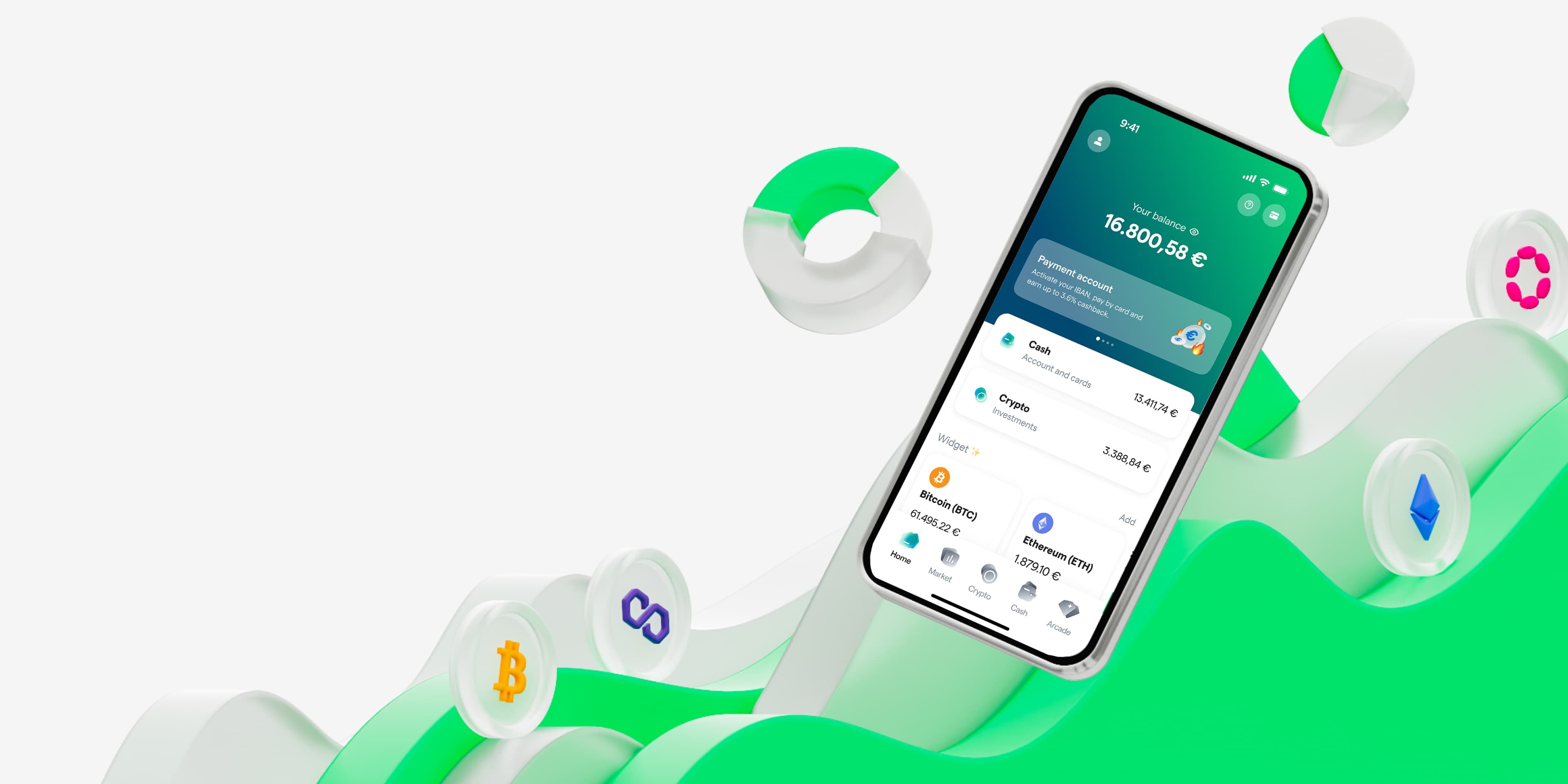 smartphone with young platform app homepage