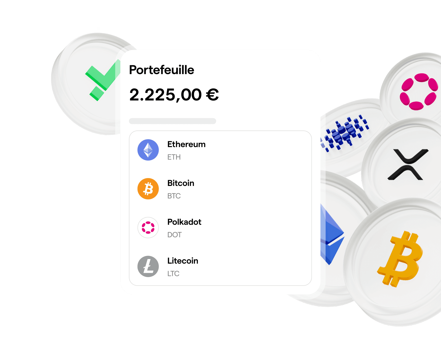 liste des tokens dans le wallet Young Platform