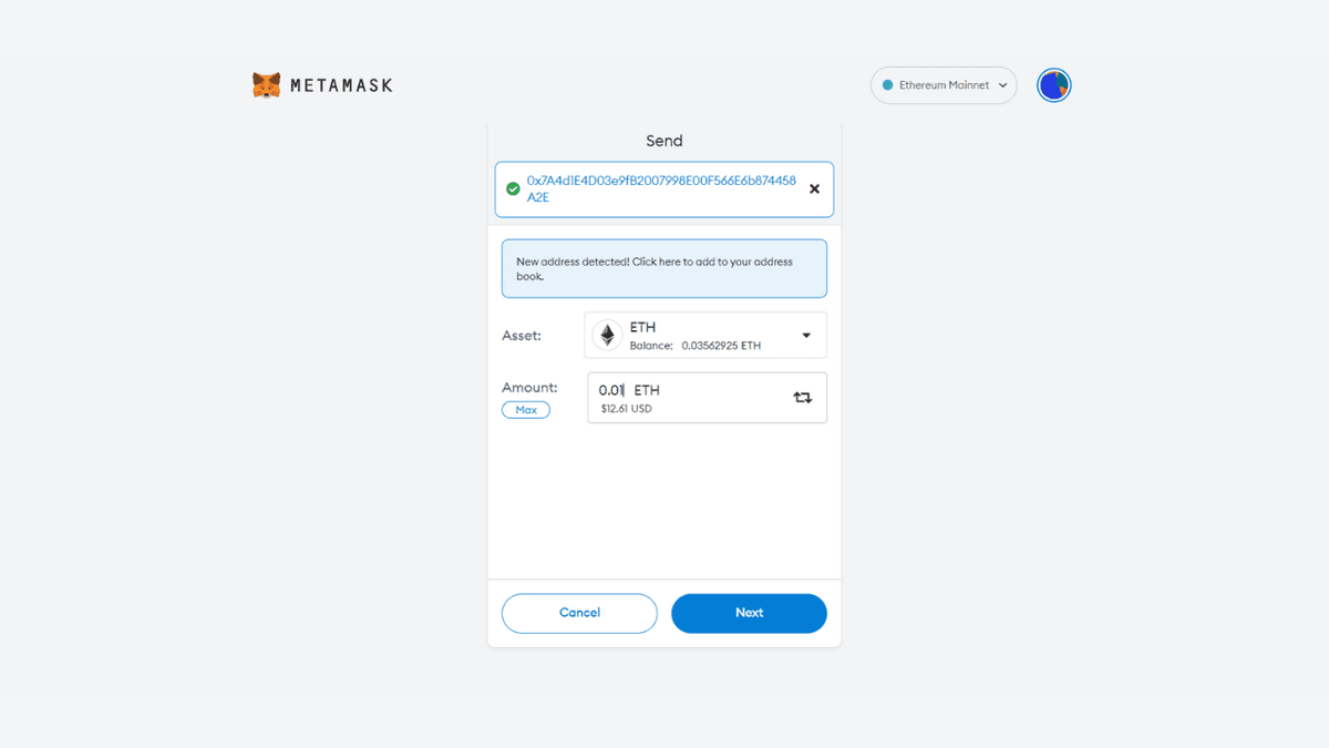How to enter the amount you want to deposit on Young Platform via Metamask