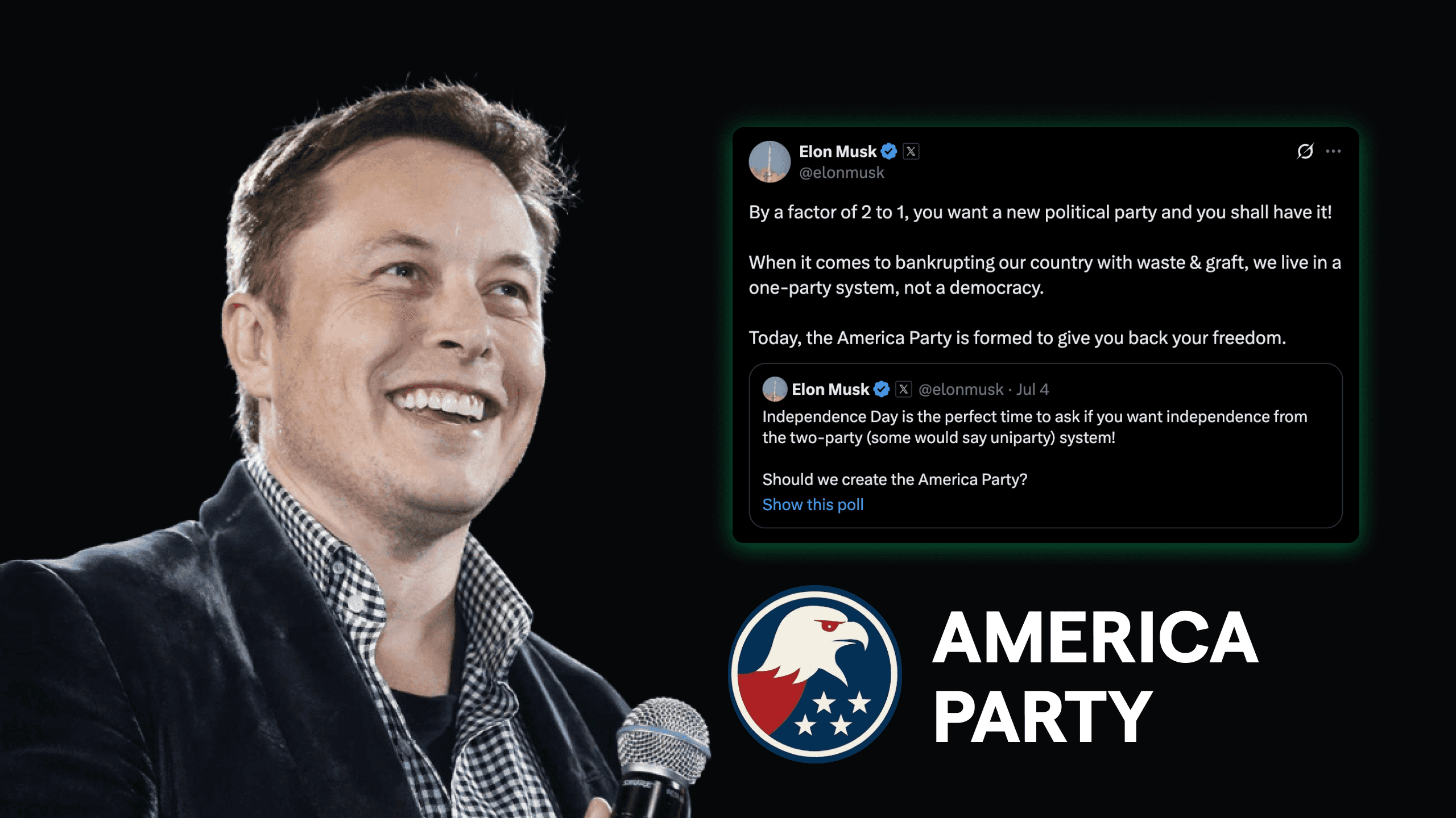 Nasce l'America Party: Elon Musk, crypto e IA